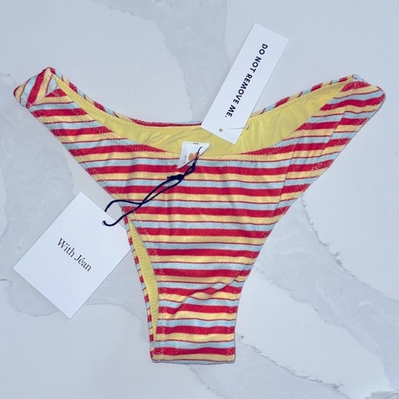 With Jean Other - with Jean Swim | with Jean Buttercup Bikini Bottom Fuego Stripe Xsmall